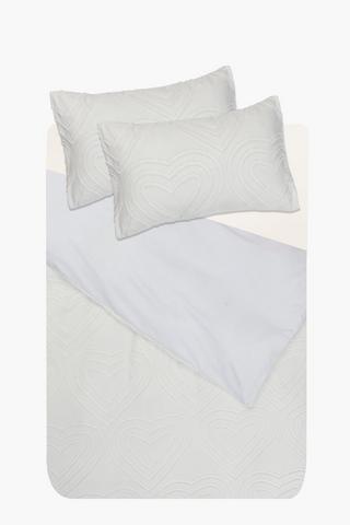 Soft Touch Clipped Hearts Duvet Cover Set