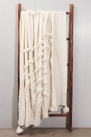 Tufted Cotton Throw, 180x200cm