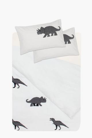 Soft Touch Tufted Dinosaur Duvet Cover Set