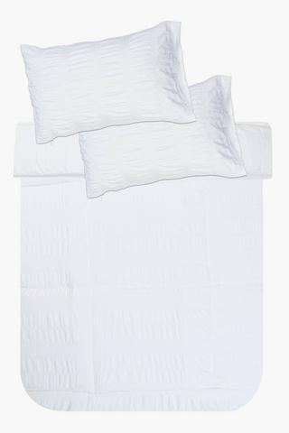 Soft Touch Seersucker Stripe Comforter Set