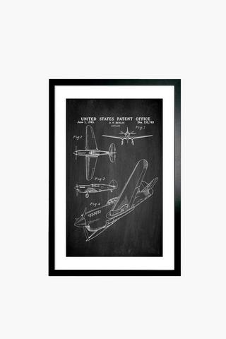 Framed Vintage Aircraft, 40x60cm