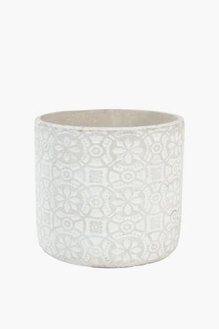 Cement Floral Planter, 25cm