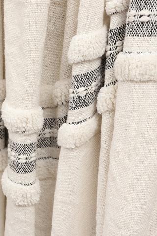 Cotton Tufted Stripe Throw, 180x200cm