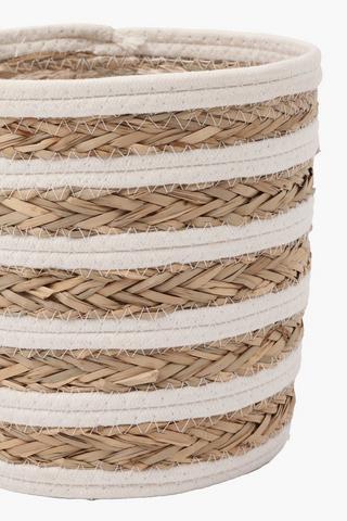 Pleated Rope Planter, 24cm