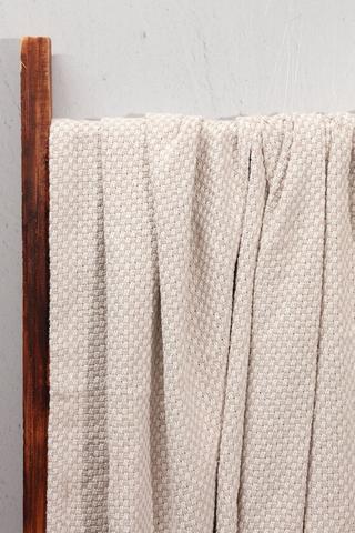 Manhattan Stripe Jacquard Cotton Throw, 180x220cm
