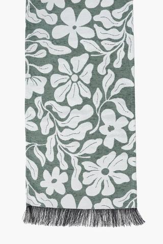 Chenille Floral Table Runner