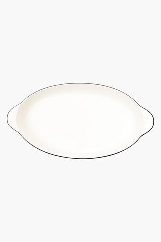 Cedar Rim Ceramic Platter, Large