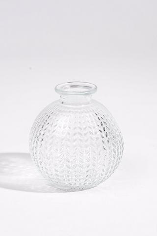 Ribbed Bud Vase, 9x9cm
