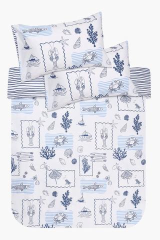 Polycotton Coastal Icon Reversible Duvet Cover Set