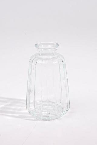Fluted Bottle Vase, 7x13cm