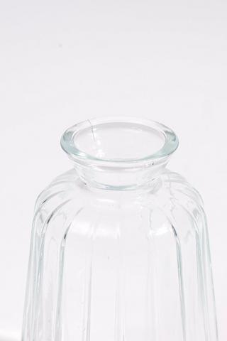 Fluted Bottle Vase, 7x13cm