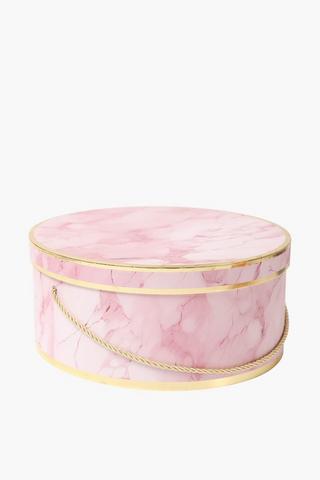 Marble Round Hat Box Large