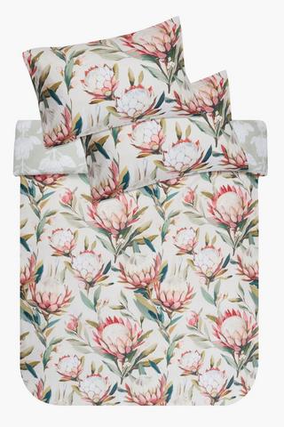 Soft Touch Shannon Protea Reversible Duvet Cover Set