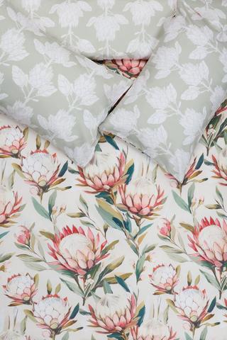 Soft Touch Shannon Protea Reversible Duvet Cover Set