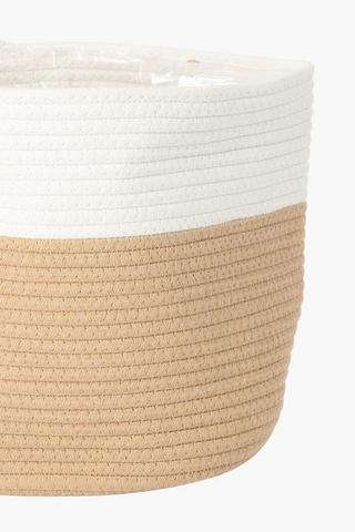 Two Tone Rope Planter, 29cm