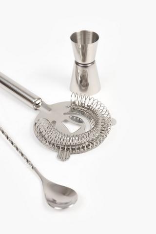 3 Piece Metal Cocktail Set