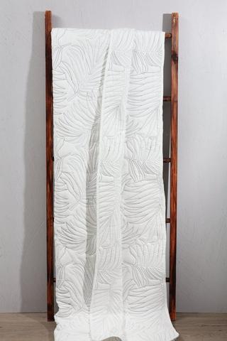 Soft Touch Embroidered Palm Leaf Quilt
