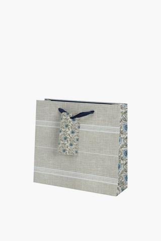 Andros Stripe Floral Gift Bag Small
