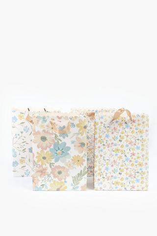 4 Pack Scalloped Ditsy Gift Bag Medium