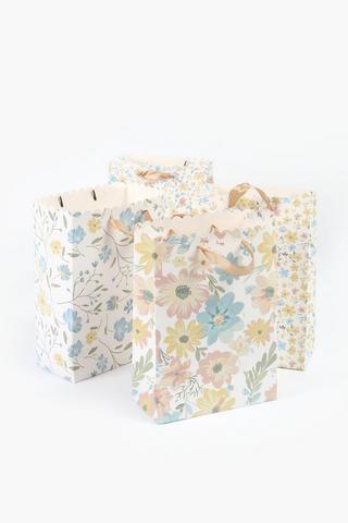 4 Pack Scalloped Ditsy Gift Bag Medium