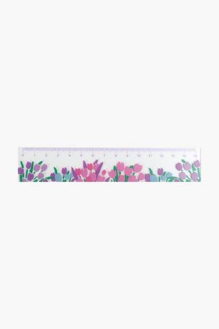 Printed Tulip Ruler, 15cm
