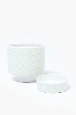 Floral Ceramic Planter, 15cm