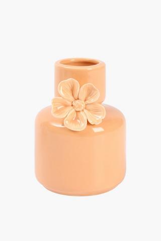 Floral Ceramic Vase, 8x10cm