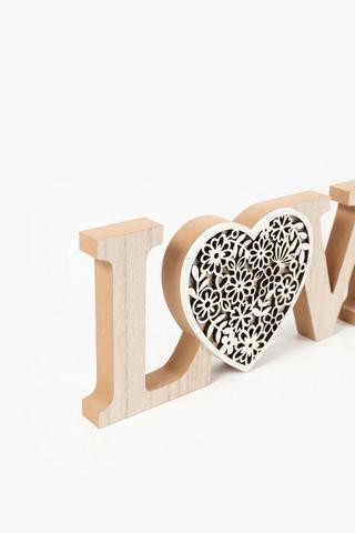 Wooden Love Decor Sign, 43x15cm