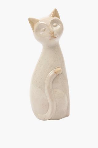Ceramic Cat Statue, 10x27cm