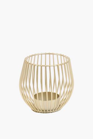 Metal Cage Tealight Holder, 7x9cm
