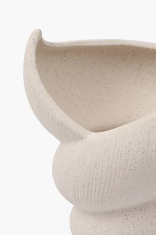 Ceramic Sea Shell Vase, 17x27cm