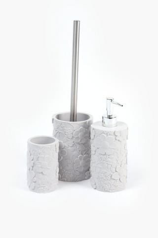 Polyresin Embossed Flower Soap Dispenser