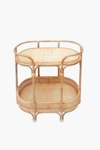 Rosha Rattan Drinks Trolley