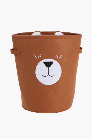Felt Bear Laundry Basket