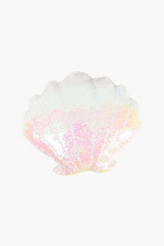 Iridescent Pearl Shell Shaped Cushion