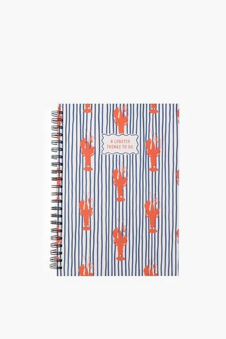 Sicily Lobster A4 Spiral Notebook