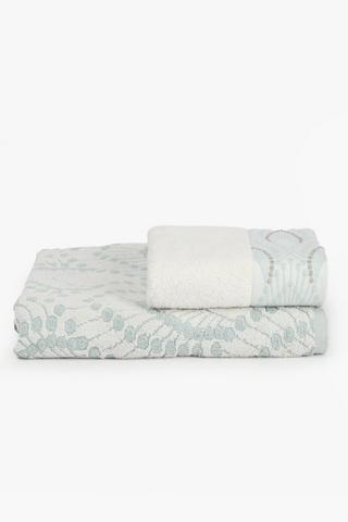2 Pack Embellished Towel Set