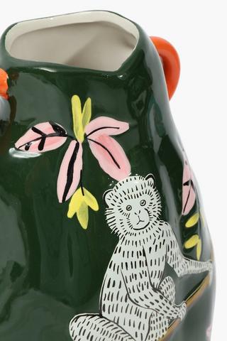Whimsical Monkey Ceramic Vase, 16x27cm