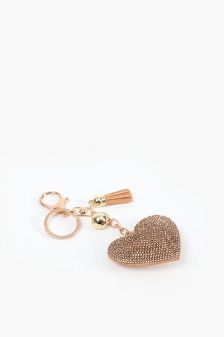 Glitter Heart Keyring