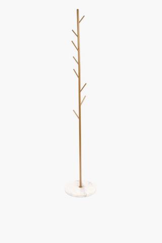 Metal And Marble Coat Stand, 30x171cm