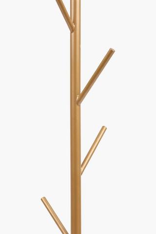 Metal And Marble Coat Stand, 30x171cm