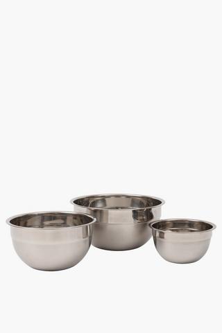 3 Piece Stainless Steel Bowl Set