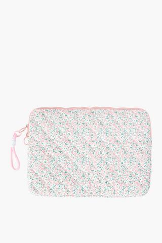 Quilted Laptop Sleeve With Strap
