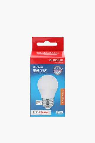 Eurolux 3w Led Golf Ball Bulb, E27