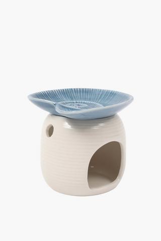 Coastal Ceramic Oil Burner, 11x12cm