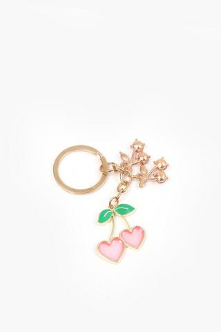Glitter Cherry Keyring