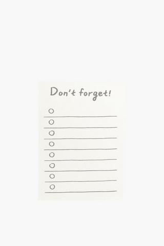 Dont' Forget List Pad