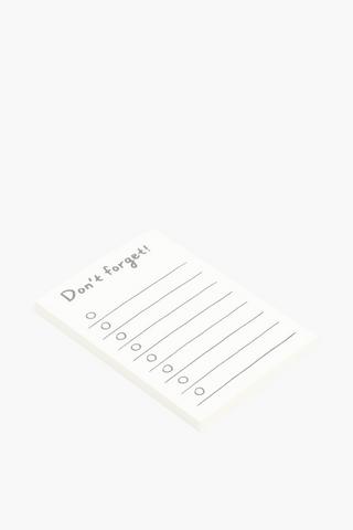 Dont' Forget List Pad