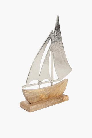 Wooden Sailboat, 60x42cm