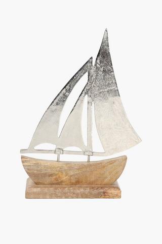 Wooden Sailboat, 60x42cm
